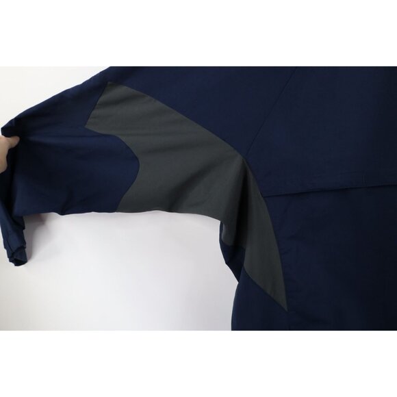 Nike Mens Size 3XL Color Block Swoosh Half Zip Pullover Jacket Navy Blue - Picture 11 of 15